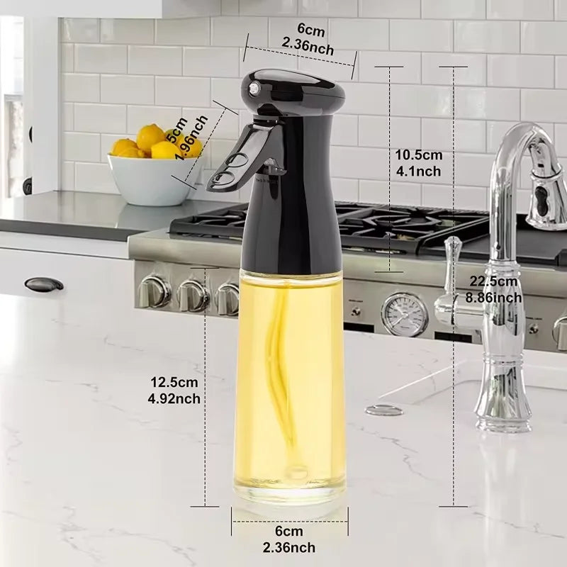 200ml reusable oil & vinegar sprayer: Premium kitchen dispenser for dressings, frying & culinary creations