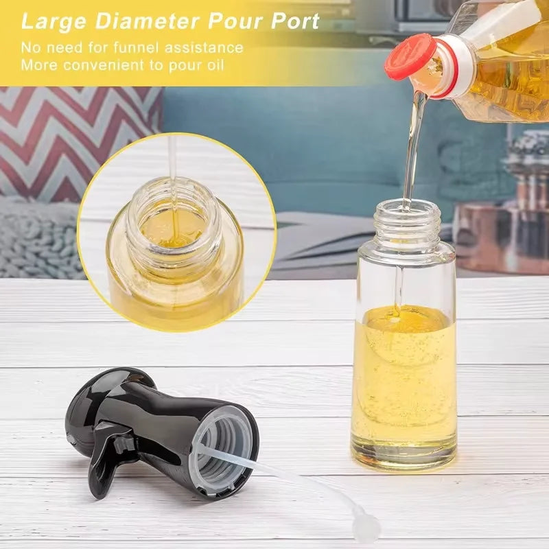 200ml reusable oil & vinegar sprayer: Premium kitchen dispenser for dressings, frying & culinary creations
